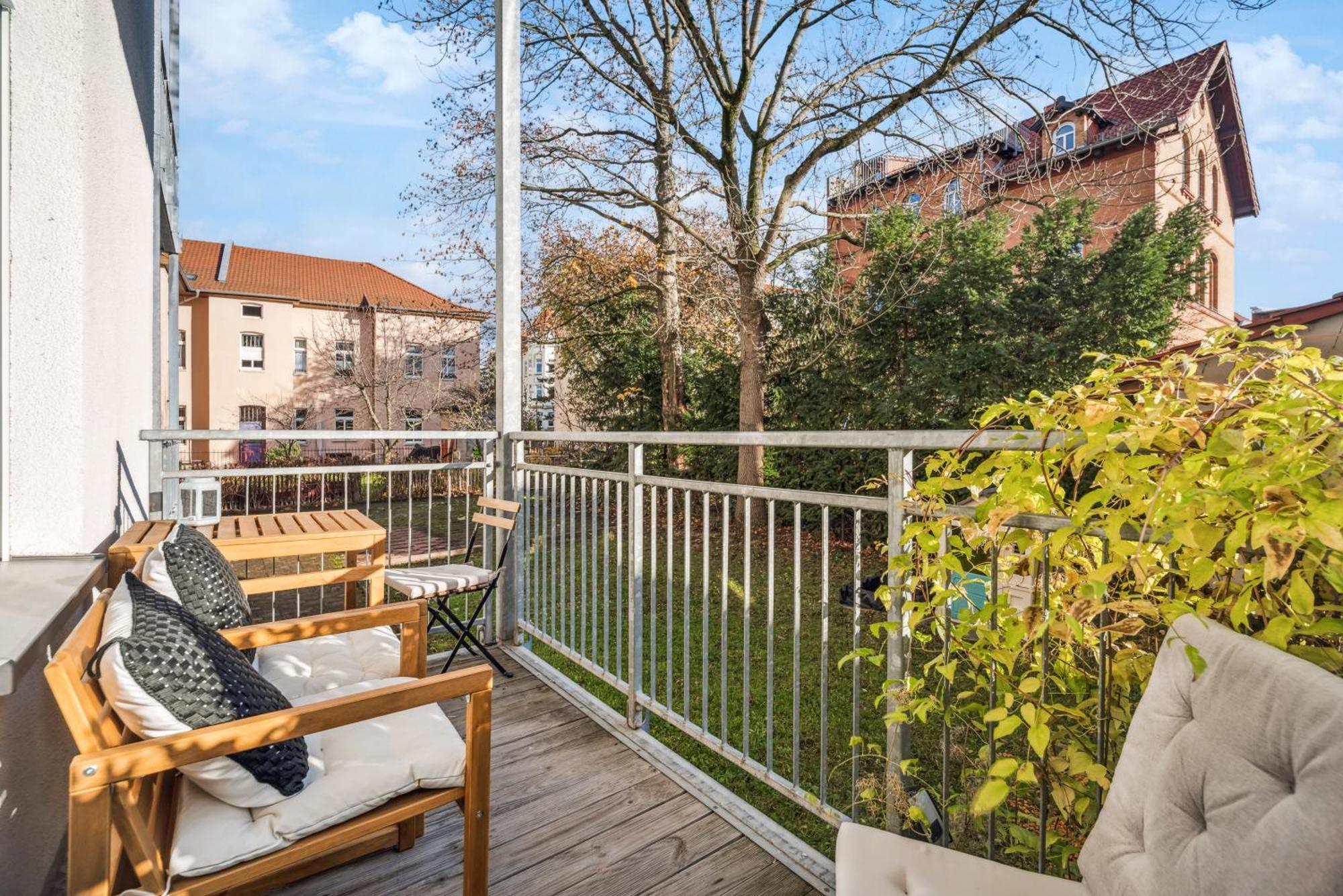 شقة Roby-Erfurt Hbf-Nah, Balkon المظهر الخارجي الصورة